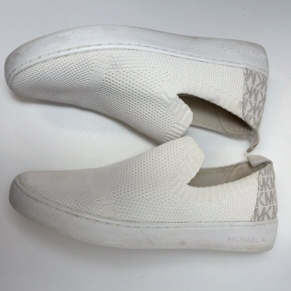 Michael Michael Kors Womens 6.5 Knitted Slip On Shoes Ivory Color - Picture 7 of 12
